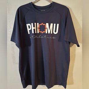 Navy Blue Phi Mu Athletics Quatrefoil Polyester Sport-tek T-Shirt Size L